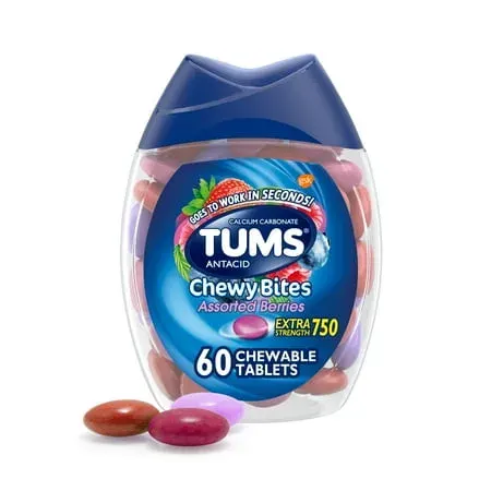 Tums Chewy Bites Extra Strength Antacid Assorted Berry 60ct — foto 3