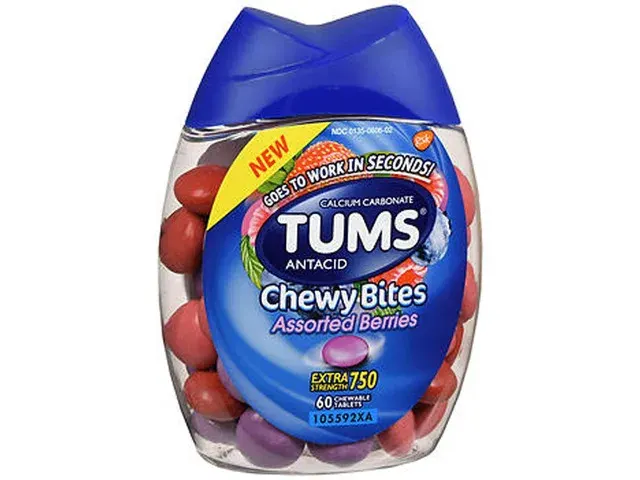 Tums Chewy Bites Extra Strength Antacid Assorted Berry 60ct — foto 4