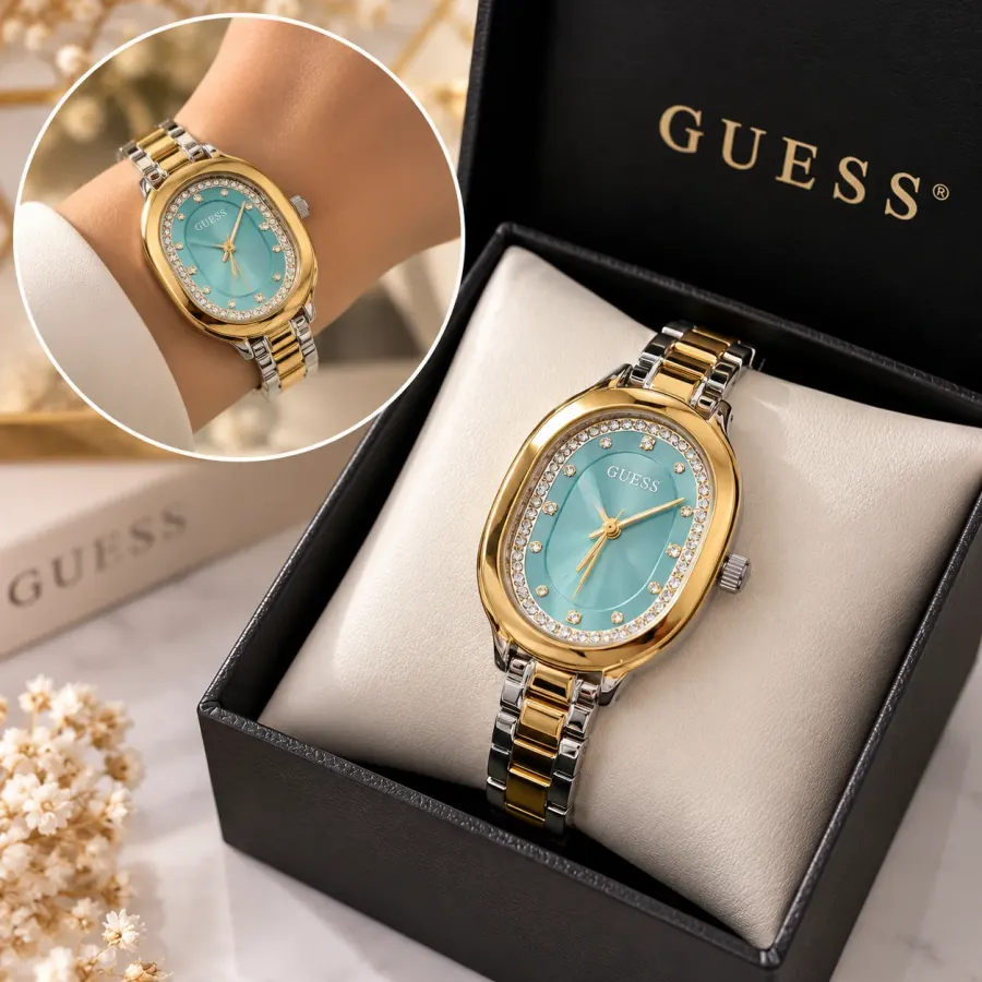 Relógio Guess fundo verde