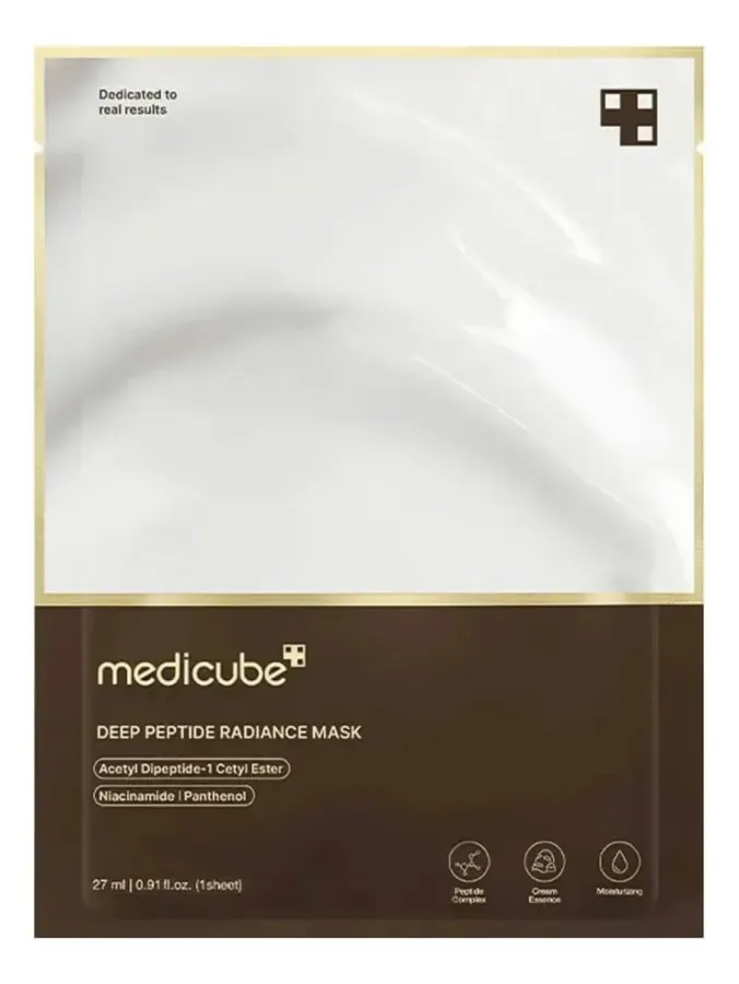 Máscara Medicube Deep Peptide Radiance 27 g 1 un Iluminadora Péptidos Todo Tipo De Piel — foto 4