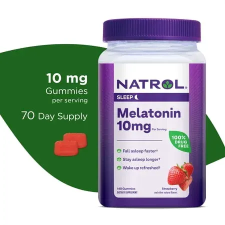 Natrol Melatonin 10mg Sleep Aid Gummies - Strawberry - 140ct — foto 3