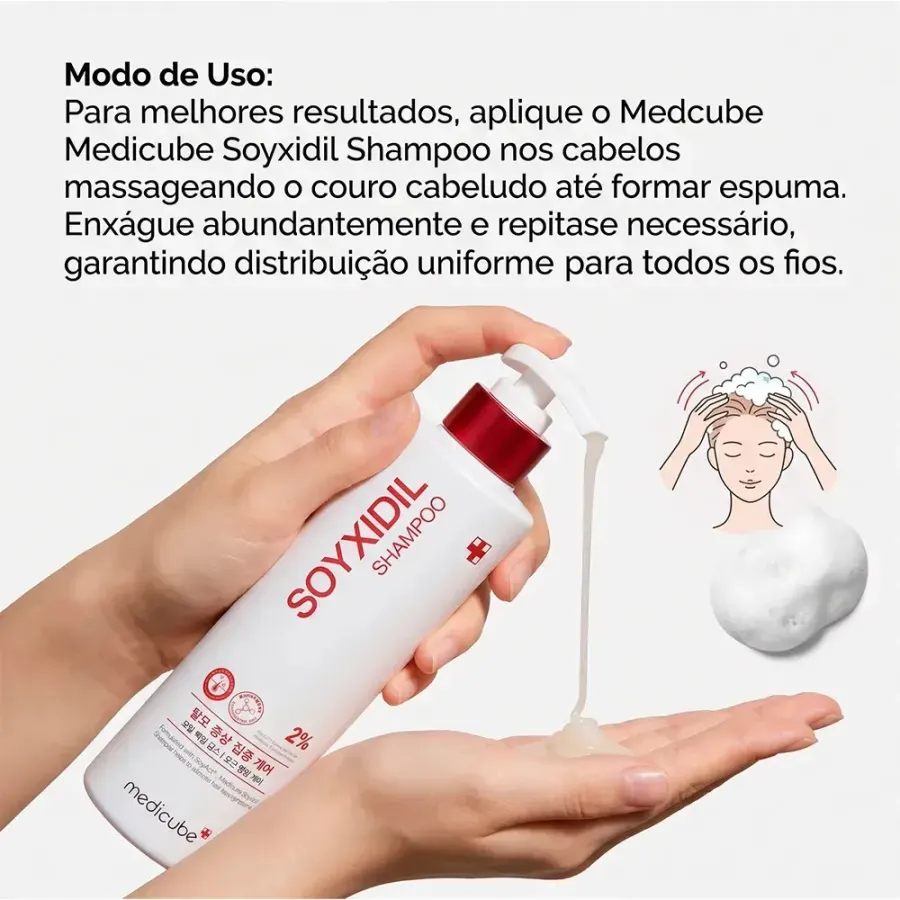 Medicube Soyxidil Shampoo 490ml Para Cuidado Capilar Profundo E Limpeza Diaria Dos Fios Pmekr57001r04 — foto 3