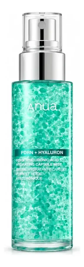 Bruma Névoa de Cápsula Hidratante de PDRN Hyaluron ANUA dia/noite para todos os tipos de pele de 100mL 18+ anos