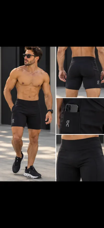 Short On colado preto