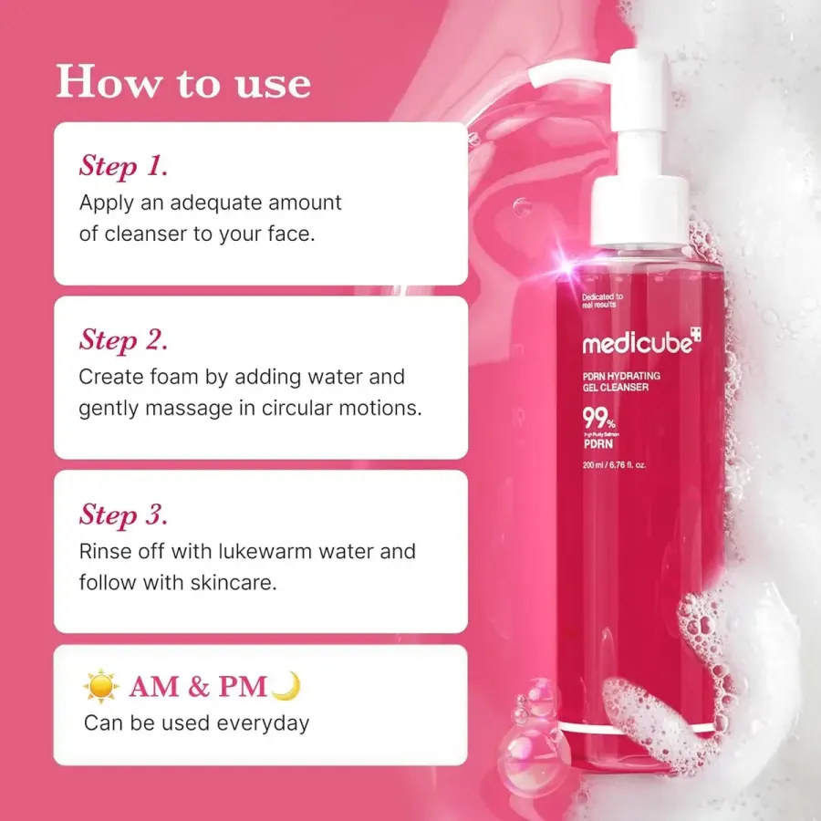 Medicube Pdrn Hydrating - Gel Demaquilante 200ml — foto 3