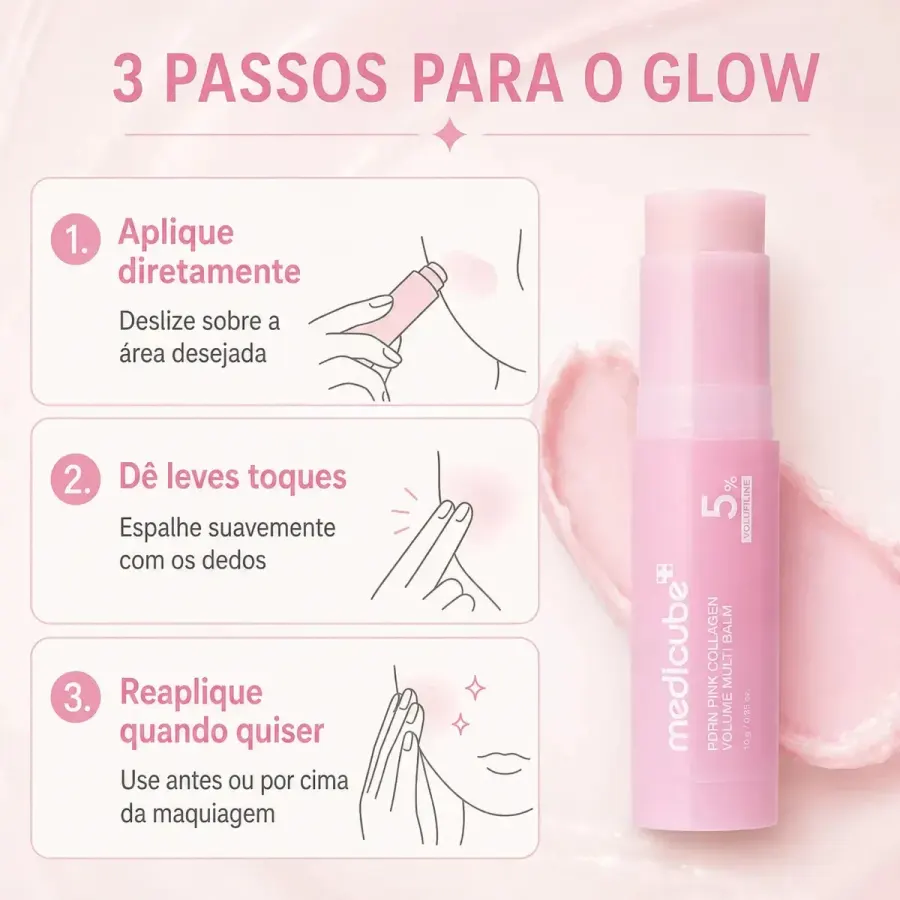 Medicube Pdrn Pink Collagen Volume Multi Balm Anti-idade Momento de aplicação Dia/Noite Tipo de pele Todo tipo de pele — foto 4