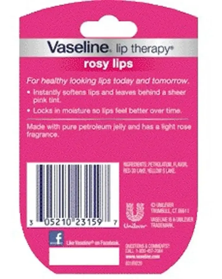 Vaseline Bálsamo Labial Mini Frasco Rosy Lips 7g — foto 3