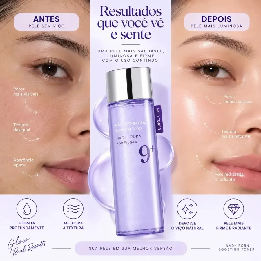 Numbuzin Pdrn Glow Boosting Toner Poros Abertos Pele Brilho Todo Tipo De Pele Dia/noite — foto 4