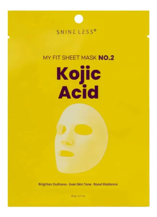 Máscara facial Nineless My Fit Sheet No.2 Ácido Kójico-1pz Todo Tipo de Piel