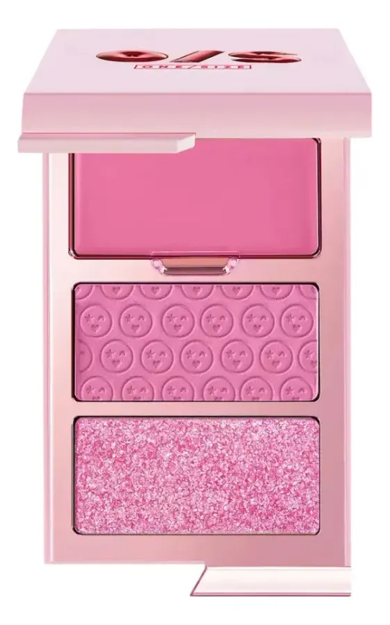 Paleta de Blush ONE/SIZE Cheek Clapper 3D Trio, Tom Attention Seeker – Pink Bolha Verdadeiro
