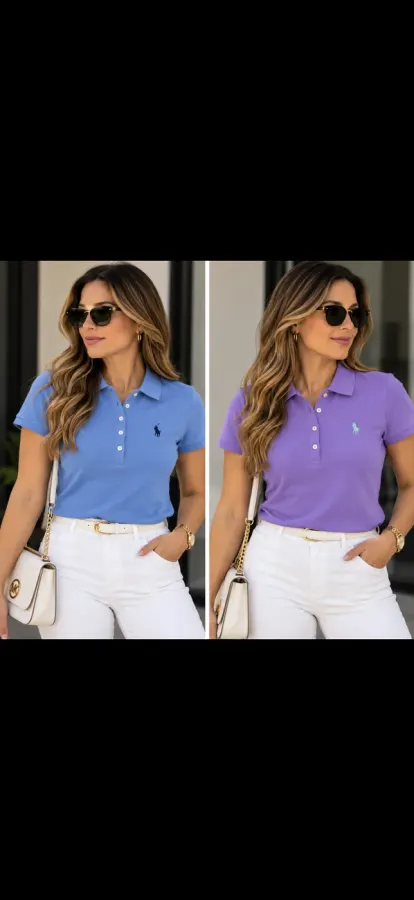 Blusa Polo Ralph Lauren botões fem
