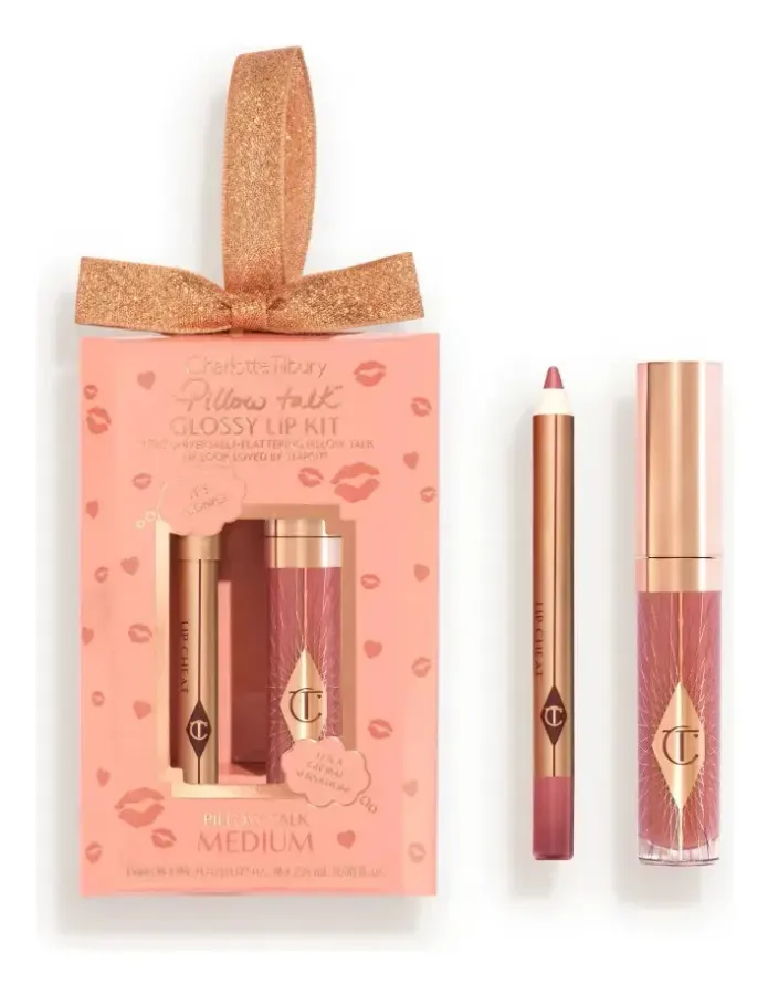 Charlotte Tilbury- Kit Para Lábios Glossy Lip Kit - Medium Nude Rosado