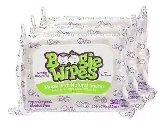 Boogie Wipes 90 Lençinhos Umedecidos Com Soro Fisiológico