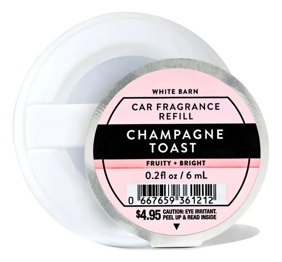 Refil Car Fragrance Bath & Body Works Champagne Toast Rosa Com Champagne