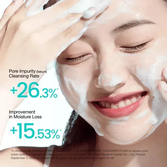 Espuma de limpeza hidratante Anua Corea Pdrn X150ml para todos os tipos de pele, dia/noite — foto 2