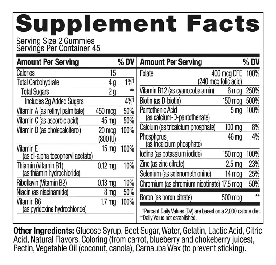 Multivitamínico Gummy Olly, Vitaminas Femininas A, D, C, E, Morango — foto 4