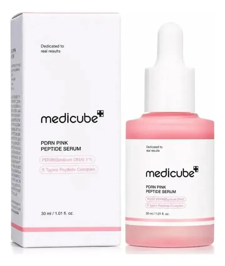 Sérum Facial Medicube PDRN Pink Peptide 30ml para Hidratação, Firmeza e Elasticidade