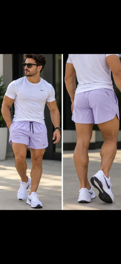 Short Nike Lilás corrida
