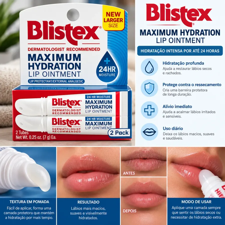Lip Baume para hidratação intensa de lábios BLISTEX