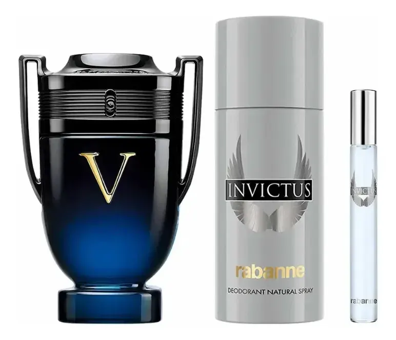 Rabanne Invictus Victory Elixir Parfum 100ml + Deo + Travel 10ml — foto 2