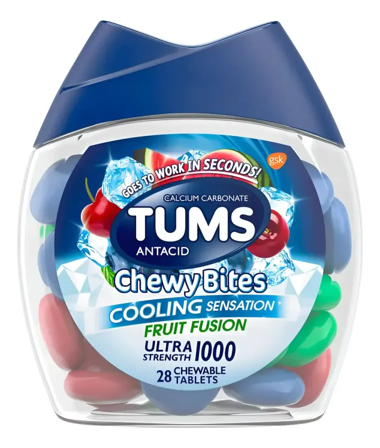 Pastilhas Antiacido Tums Chewy Bites Balas C/frutas Sortidas
