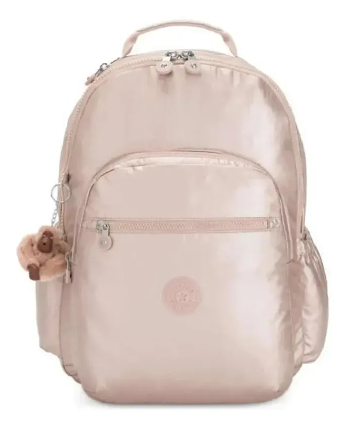 Mochila Kipling Seoul Tamanho XL Cor Quartz Metallic