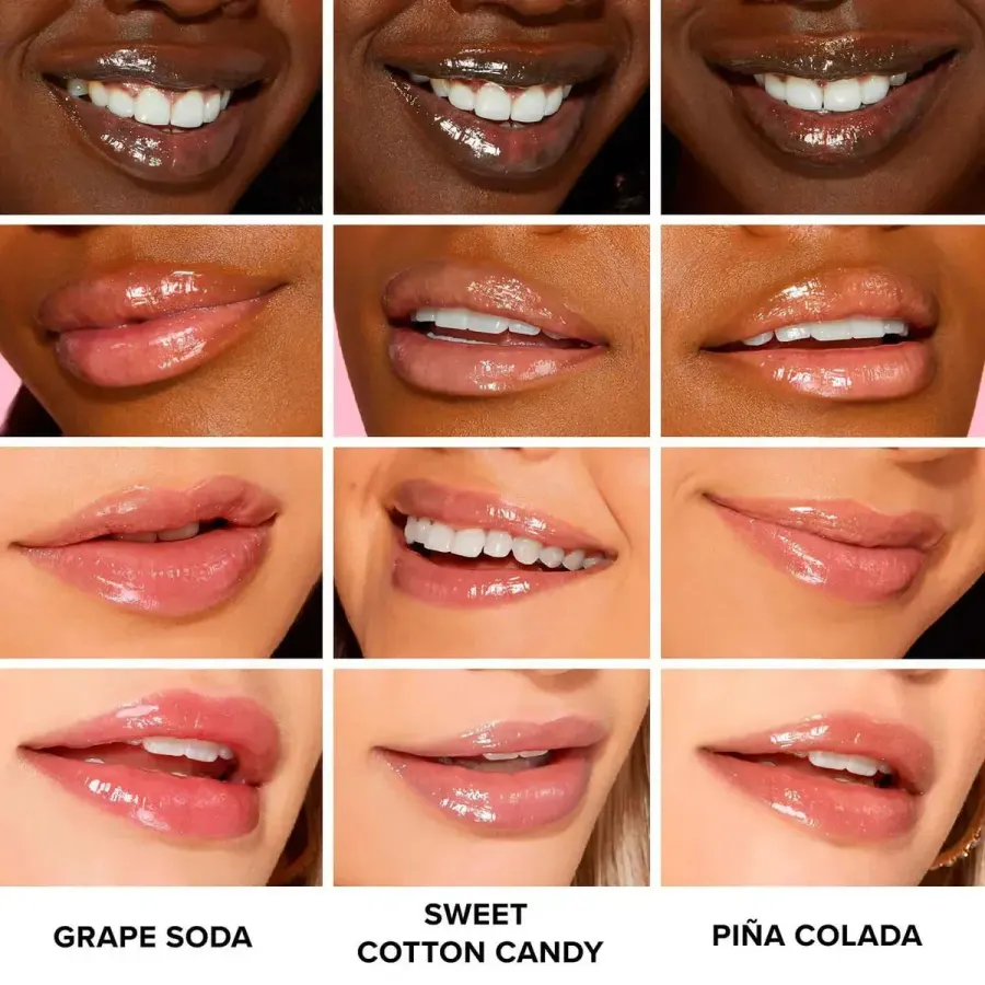 Brillo Labial Demasiado Enfrentado Beijo Jelly Gloss Esso Uva Soda Suaviza al Instante 4,5 ml — foto 4