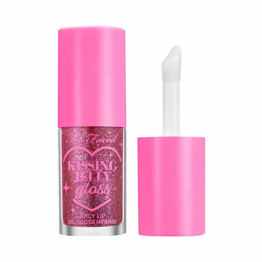 Brillo Labial Demasiado Enfrentado Beijo Jelly Gloss Esso Uva Soda Suaviza al Instante 4,5 ml