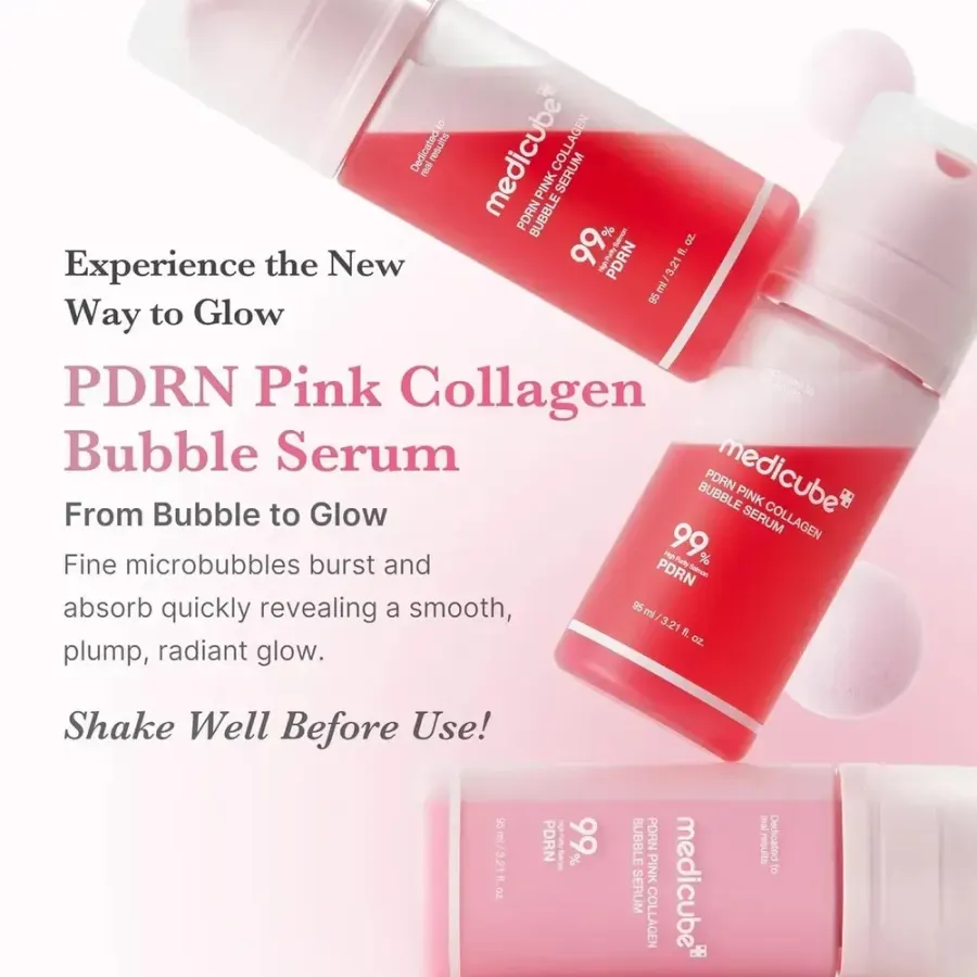 Sérum Facial Medicube PDRN Pink Collagen Bubble de 95ml para Hidratar a Pele — foto 2