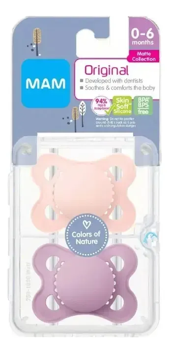 Mam Orthodontic Suckers 0-6 M, Rosa E Roxo, Menina, 2 Rosa/roxo — foto 2